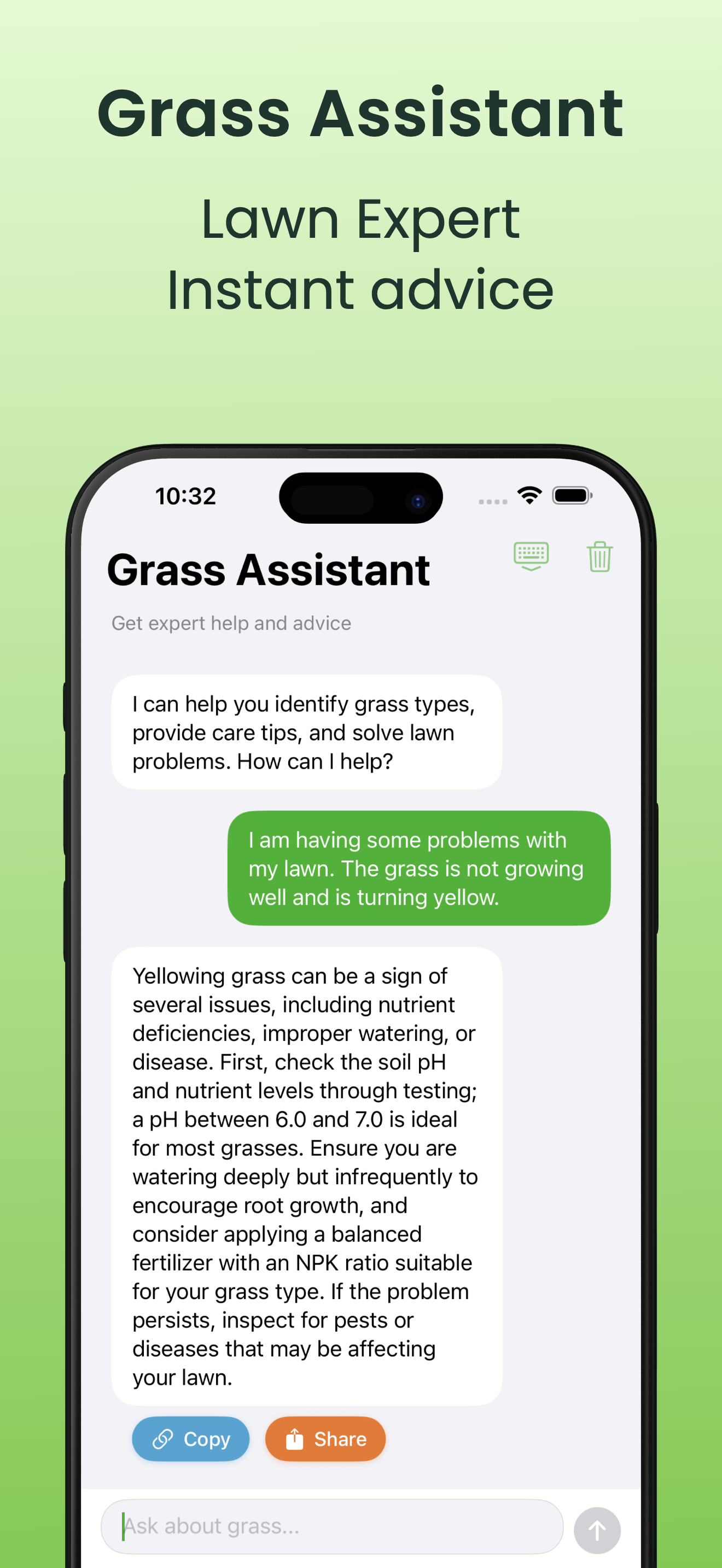 Grass Assistant feature